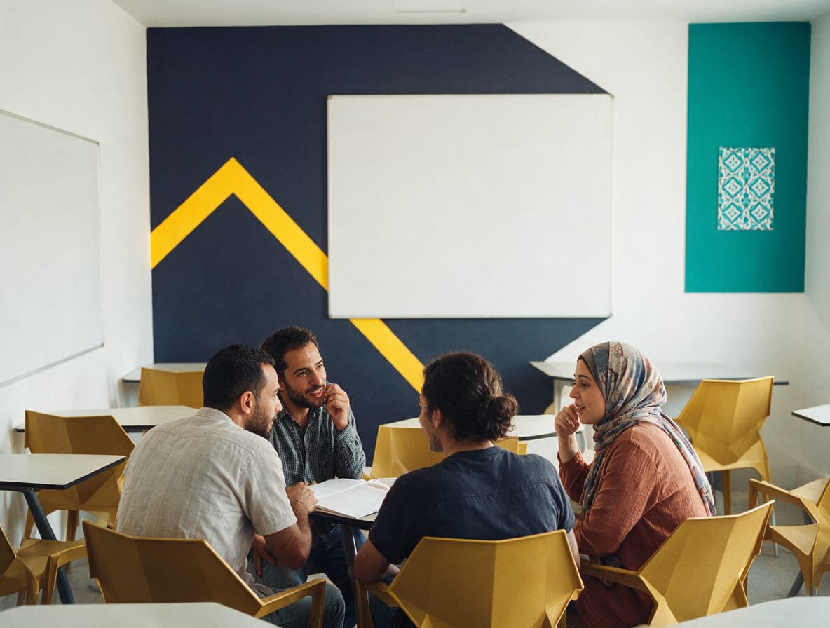 Salle de cours de turc au centre ISAT Language